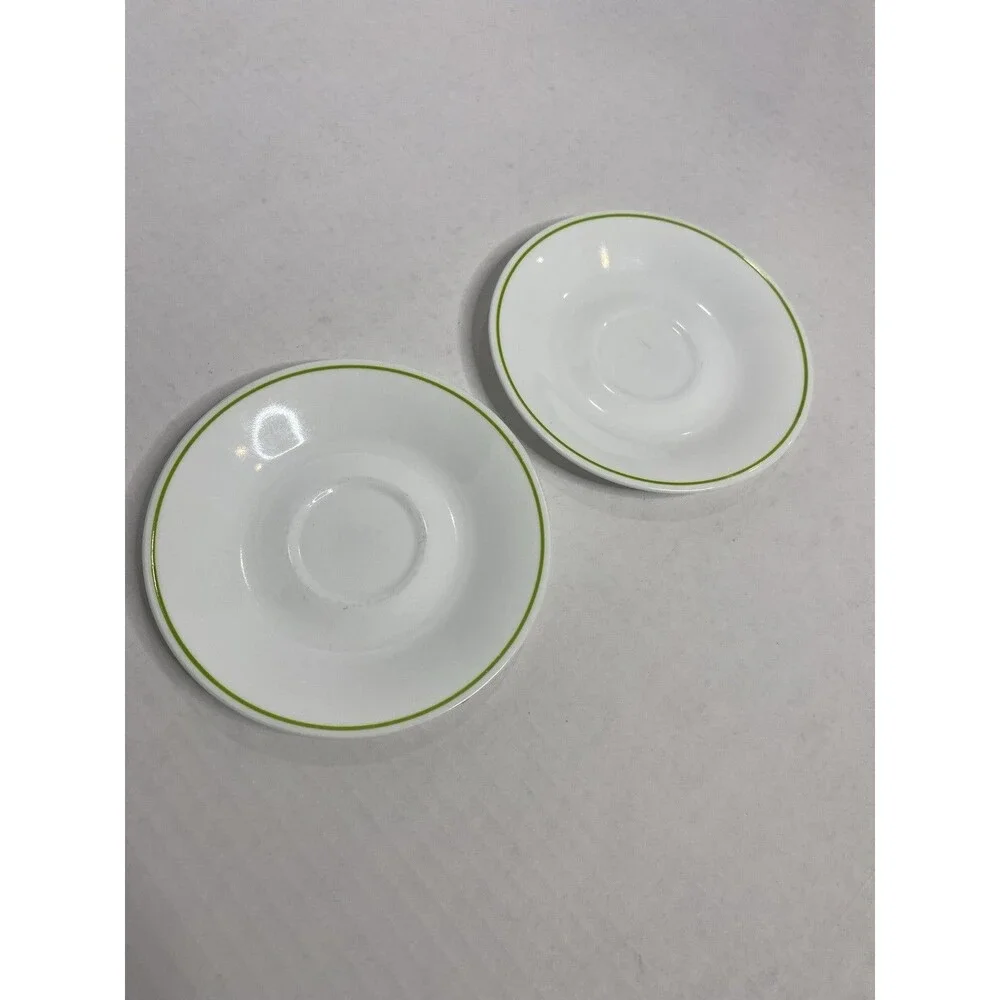 Lot Of 2 Corelle Coffee Cup Saucers Wildflower or Strawberry Sundae Pattern USA